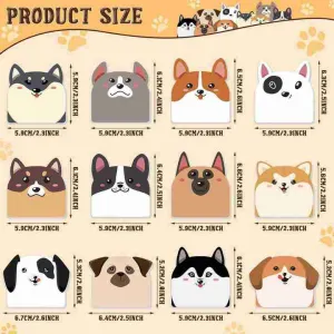 جرو كلب لطيف على شكل حيوان ملاحظات لاصقة . Cute Puppy Dog Animal Shape Sticky Notes Office
