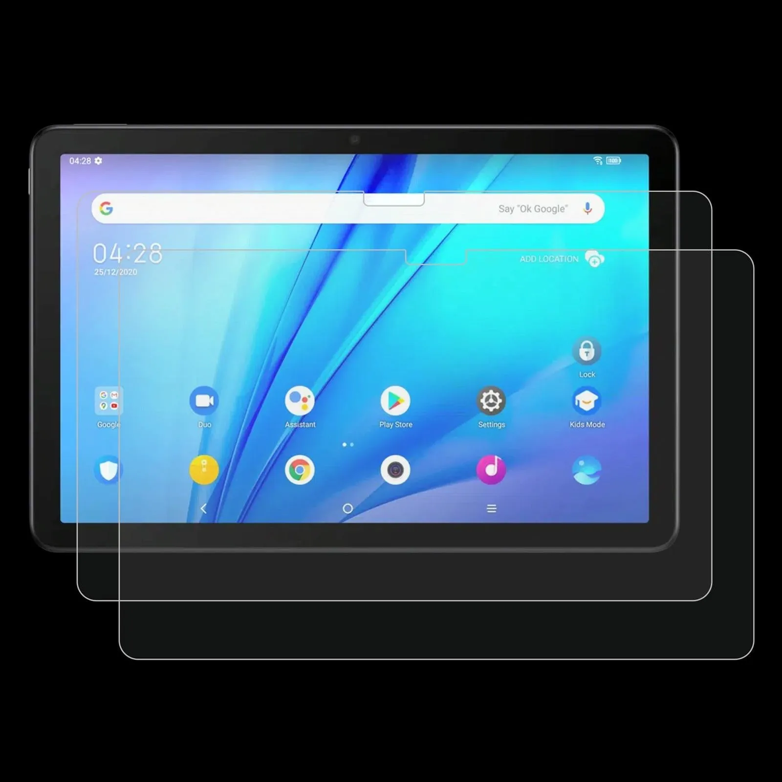 2-Pack 9H Tempered Glass Film For Tcl Tab 10S / Enjoy 2 / T10 / Honor X8 / Lenovo K10C