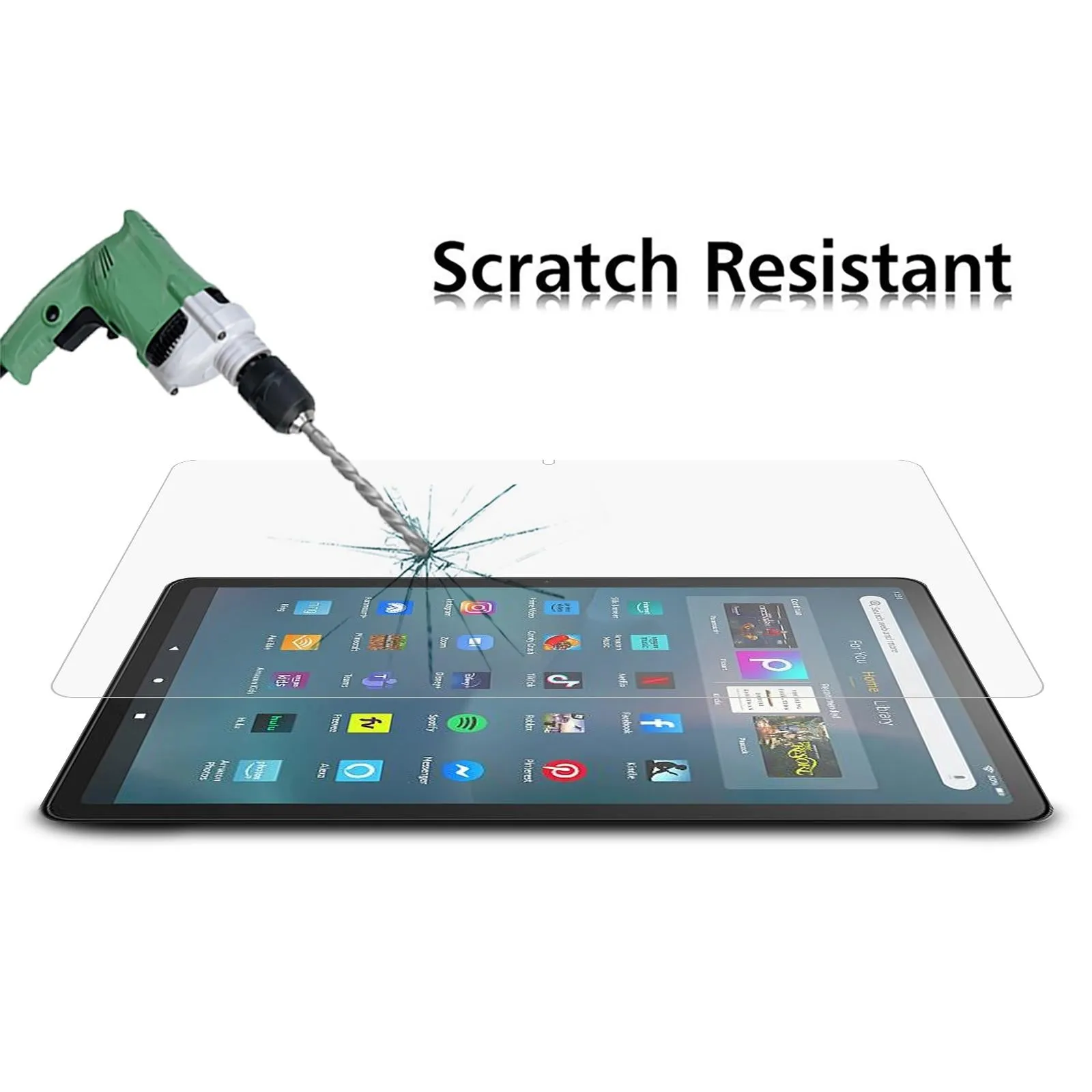 2-Pack Tempered Glass Film For Amazon Fire Max 11 - 9H 0.3Mm Explosion-Proof