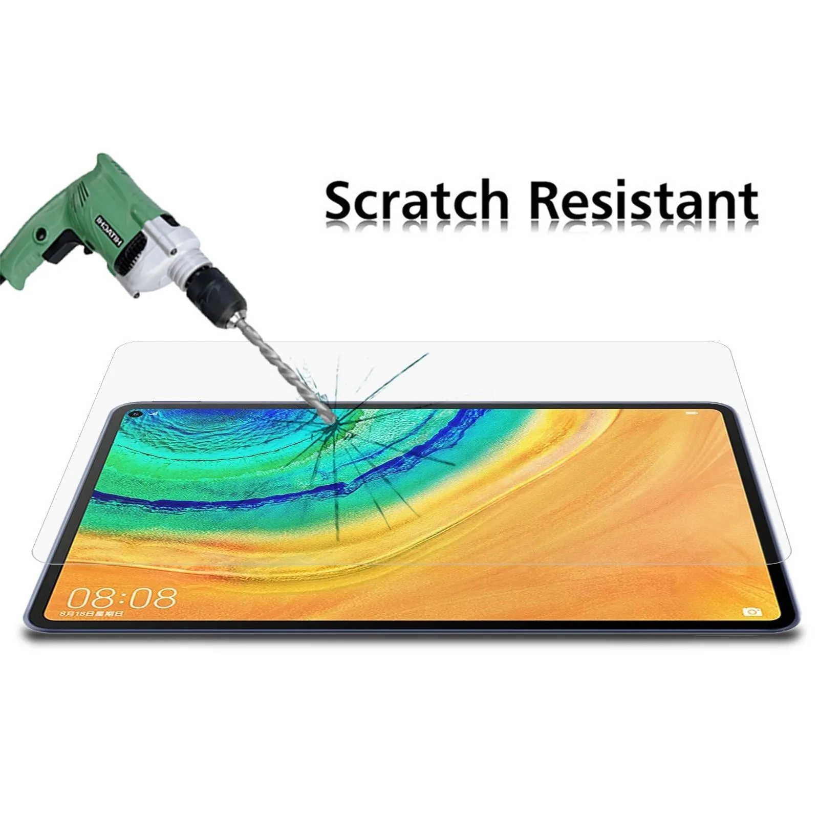 2-Pack Tempered Glass Film For Huawei Matepad Pro 5G - 9H 2.5D Explosion-Proof