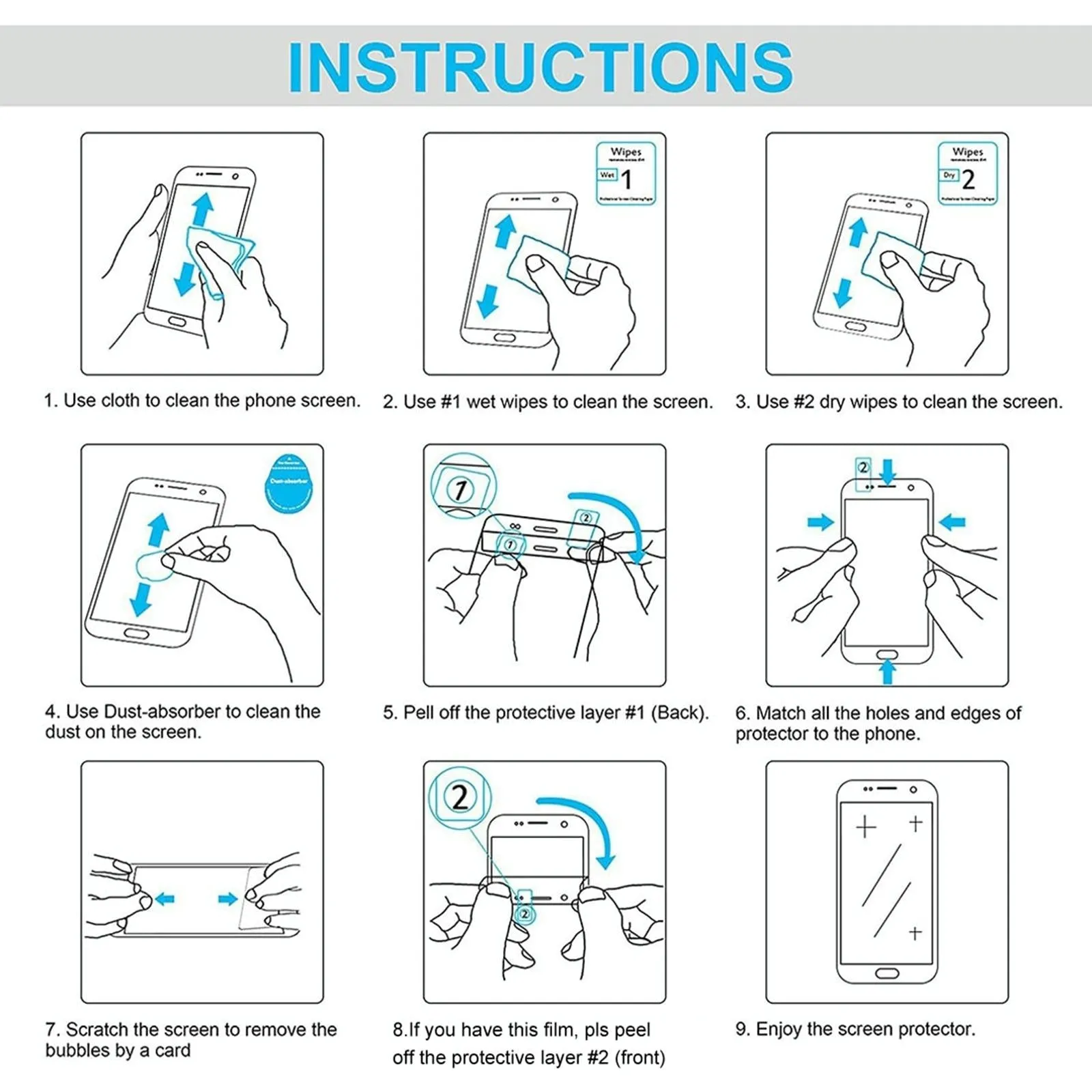 2-Pack Tempered Glass Film For Lenovo Yoga Smart Tab - 9H 2.5D Explosion-Proof