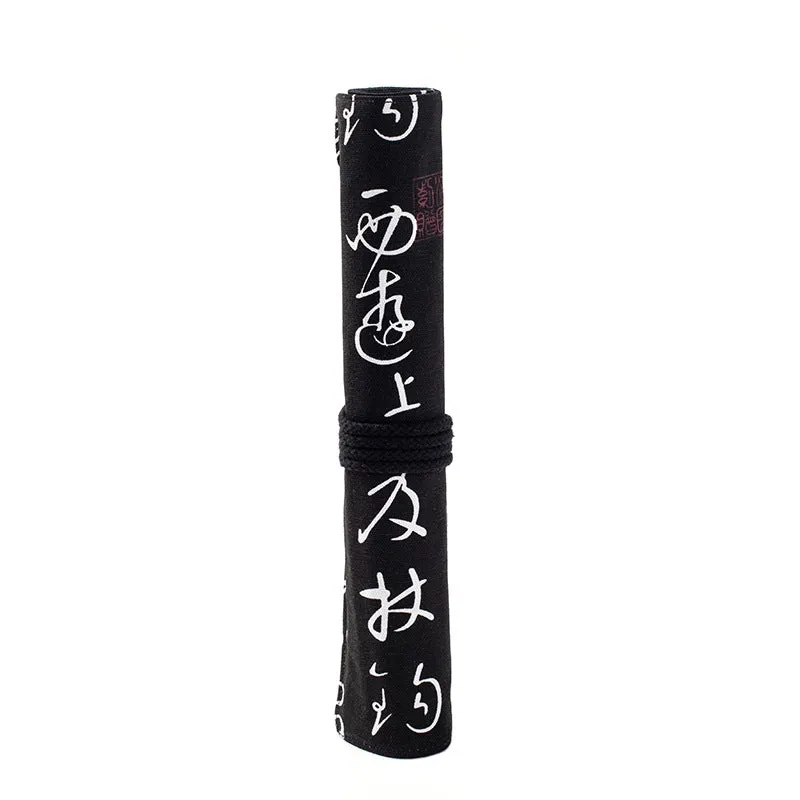 20 Hole Position Gouache Pen Writing Brush Curtain Large Capacity Brush with Makeup Brush Multi-Style