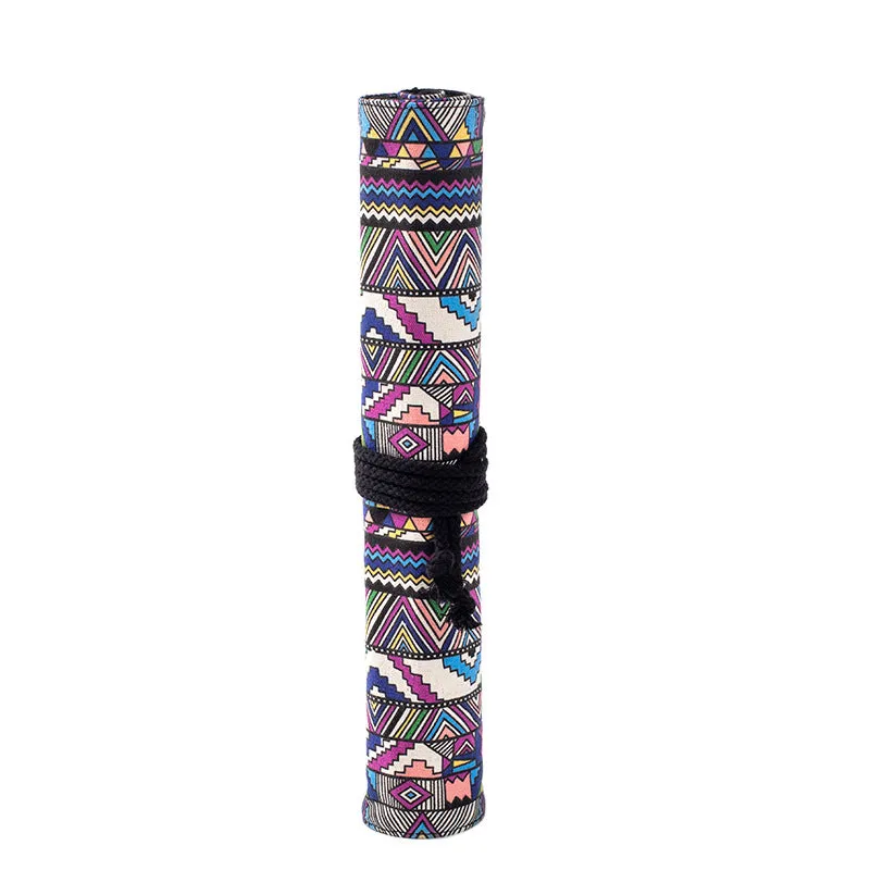 20 Hole Position Gouache Pen Writing Brush Curtain Large Capacity Brush with Makeup Brush Multi-Style