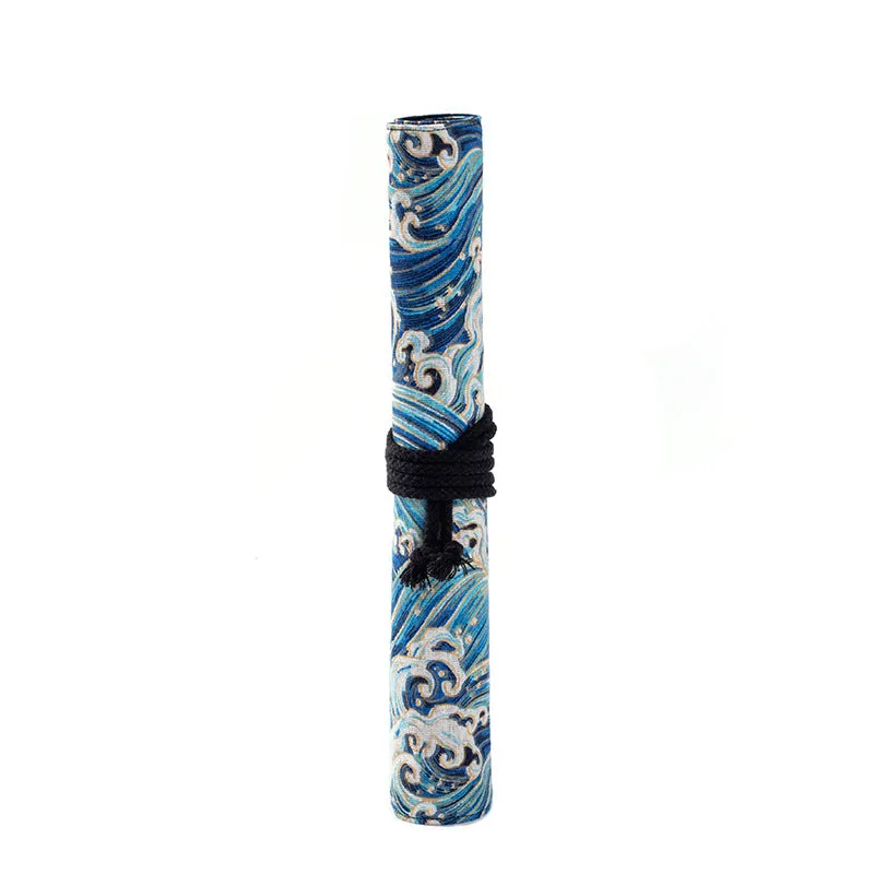 20 Hole Position Gouache Pen Writing Brush Curtain Large Capacity Brush with Makeup Brush Multi-Style