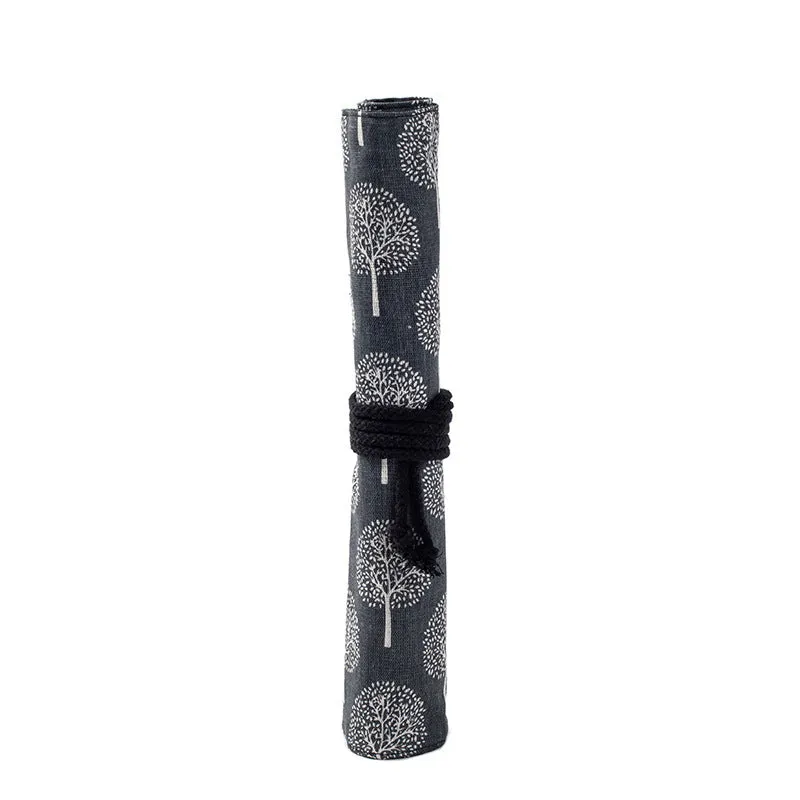 20 Hole Position Gouache Pen Writing Brush Curtain Large Capacity Brush with Makeup Brush Multi-Style