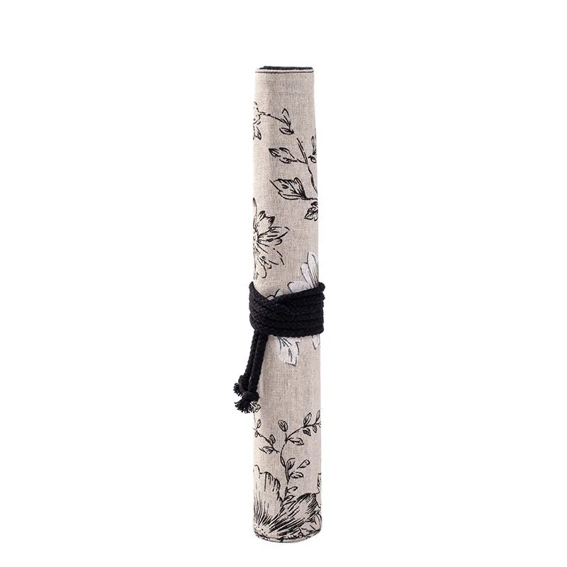 20 Hole Position Gouache Pen Writing Brush Curtain Large Capacity Brush with Makeup Brush Multi-Style