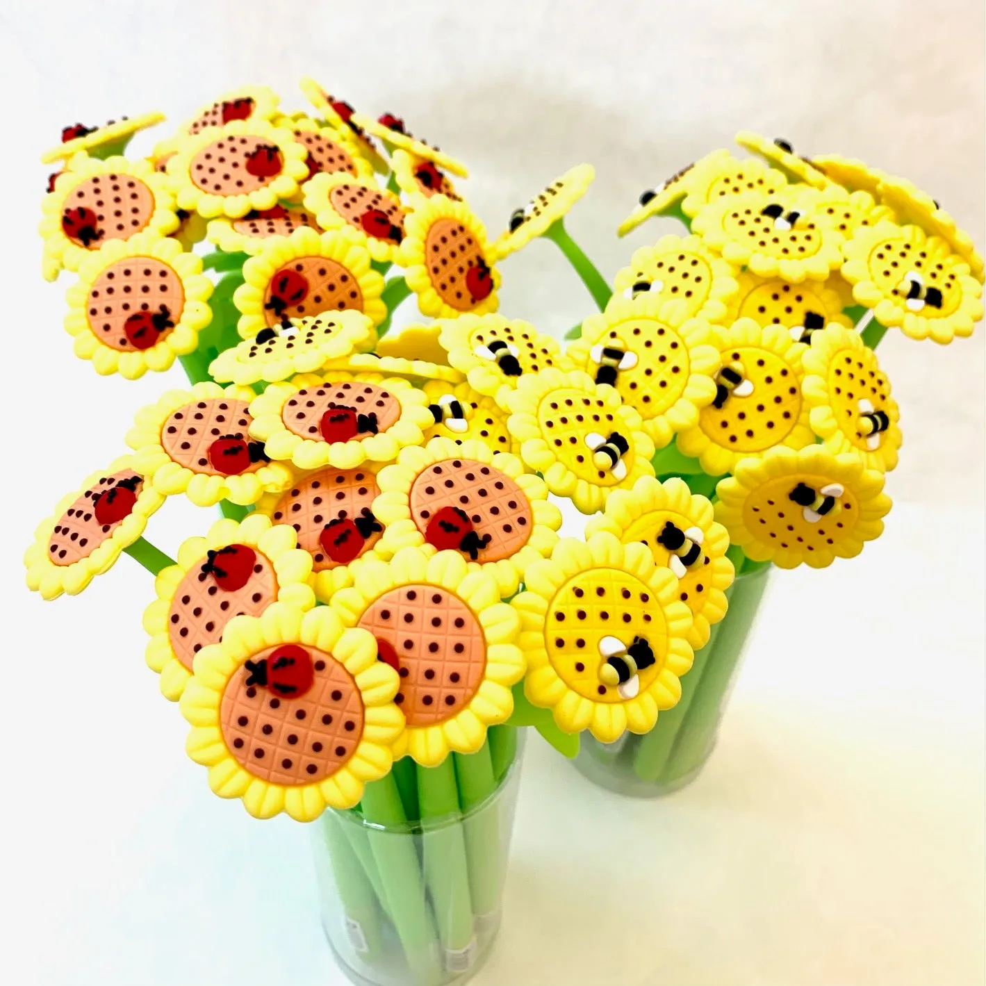 22429 SUNFLOWER LADYBUG & BEE WIGGLE GEL PEN-48