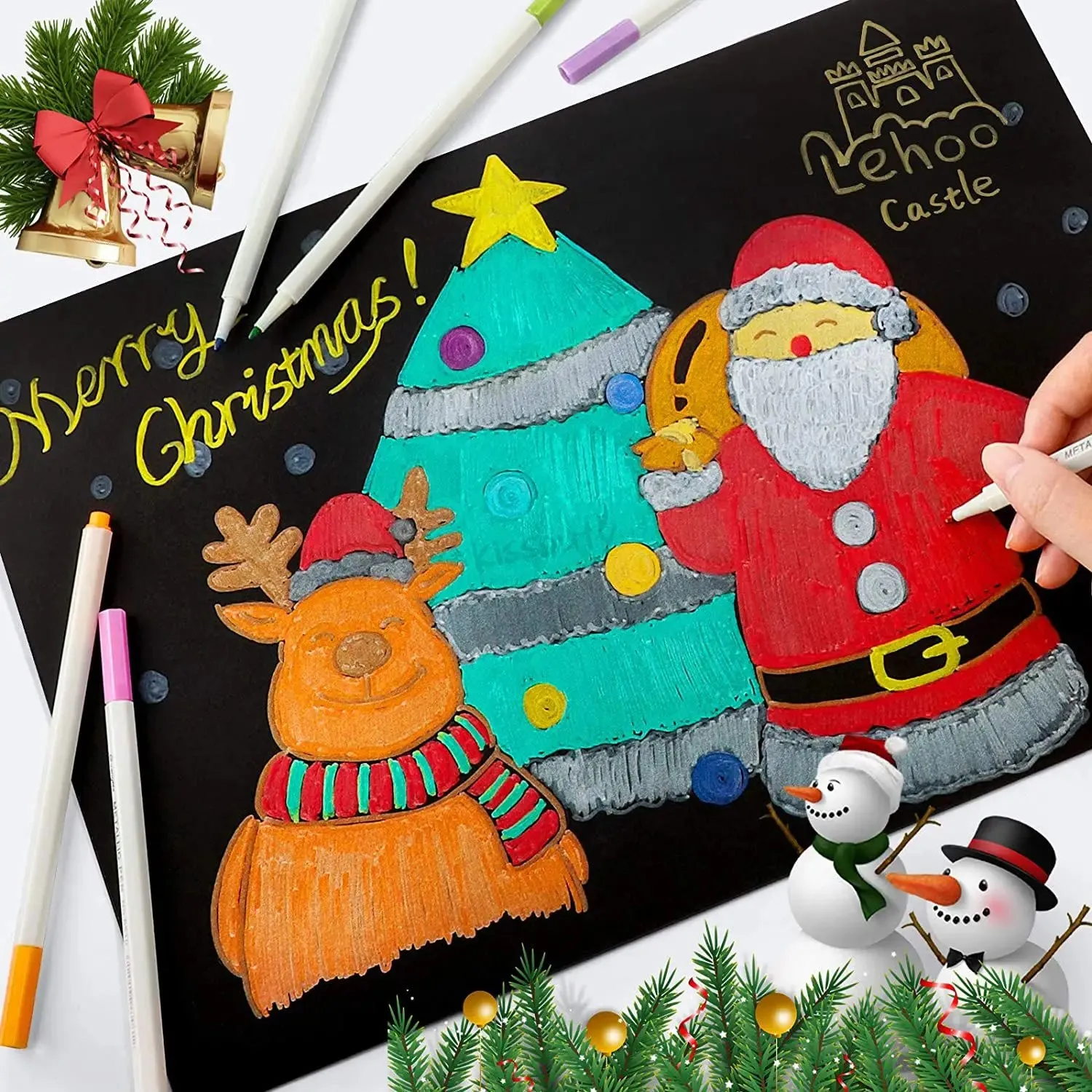 30 Soft Brush Metallic Art Markers Card Making Crafts Rock Painting Glass Scrapbooking