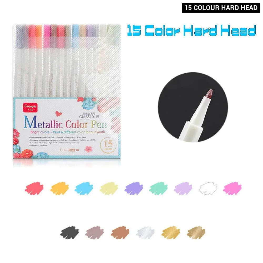 30 Soft Brush Metallic Art Markers Card Making Crafts Rock Painting Glass Scrapbooking
