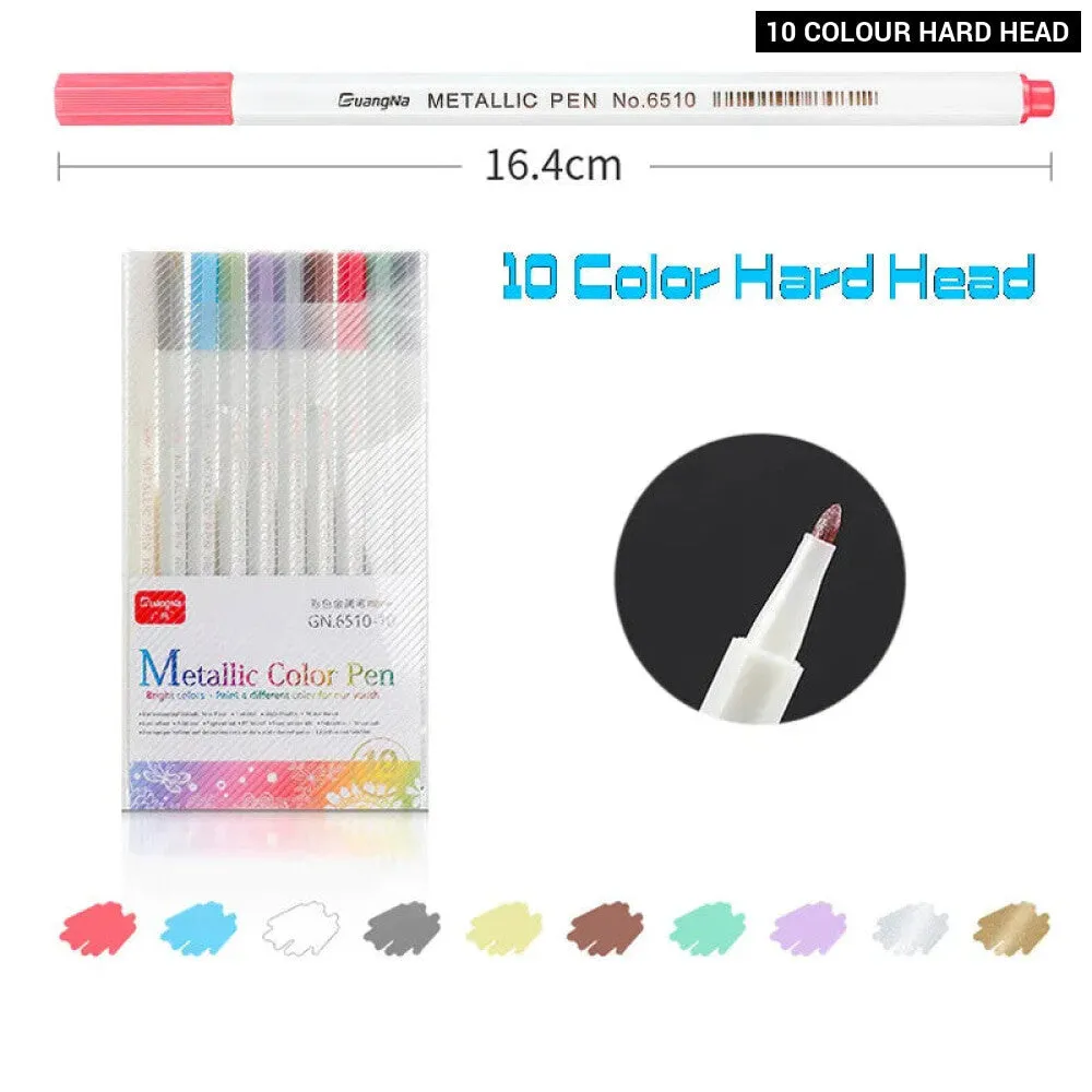 30 Soft Brush Metallic Art Markers Card Making Crafts Rock Painting Glass Scrapbooking