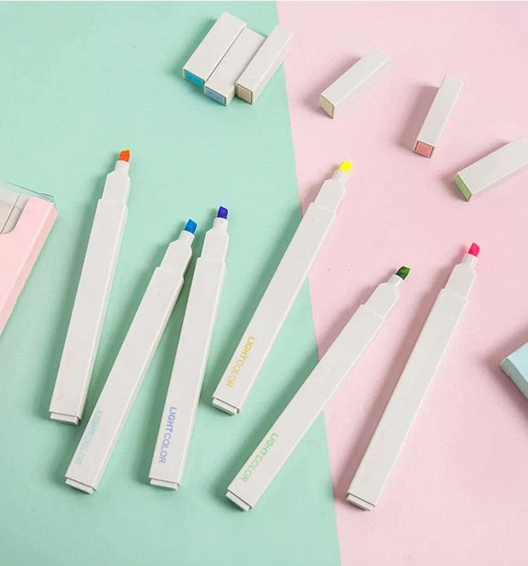 6pcs/lot Soft Color Kyuto 2D Highlighters