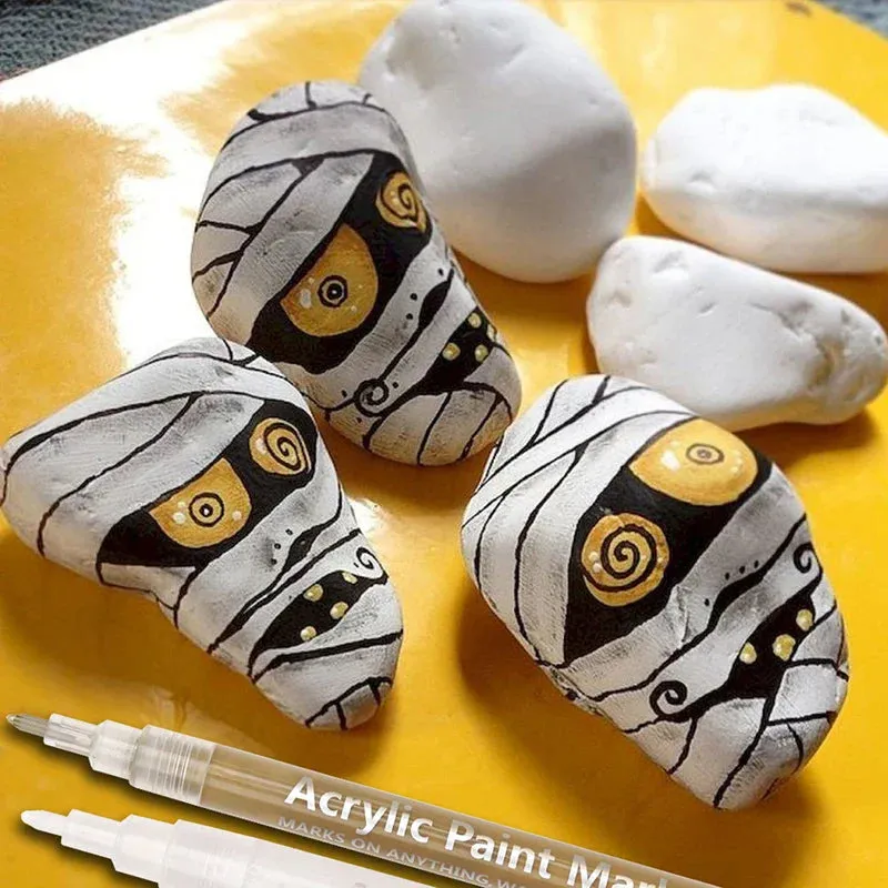 8 Pack White Paint Pens For Wood Plastic Metal Canvas