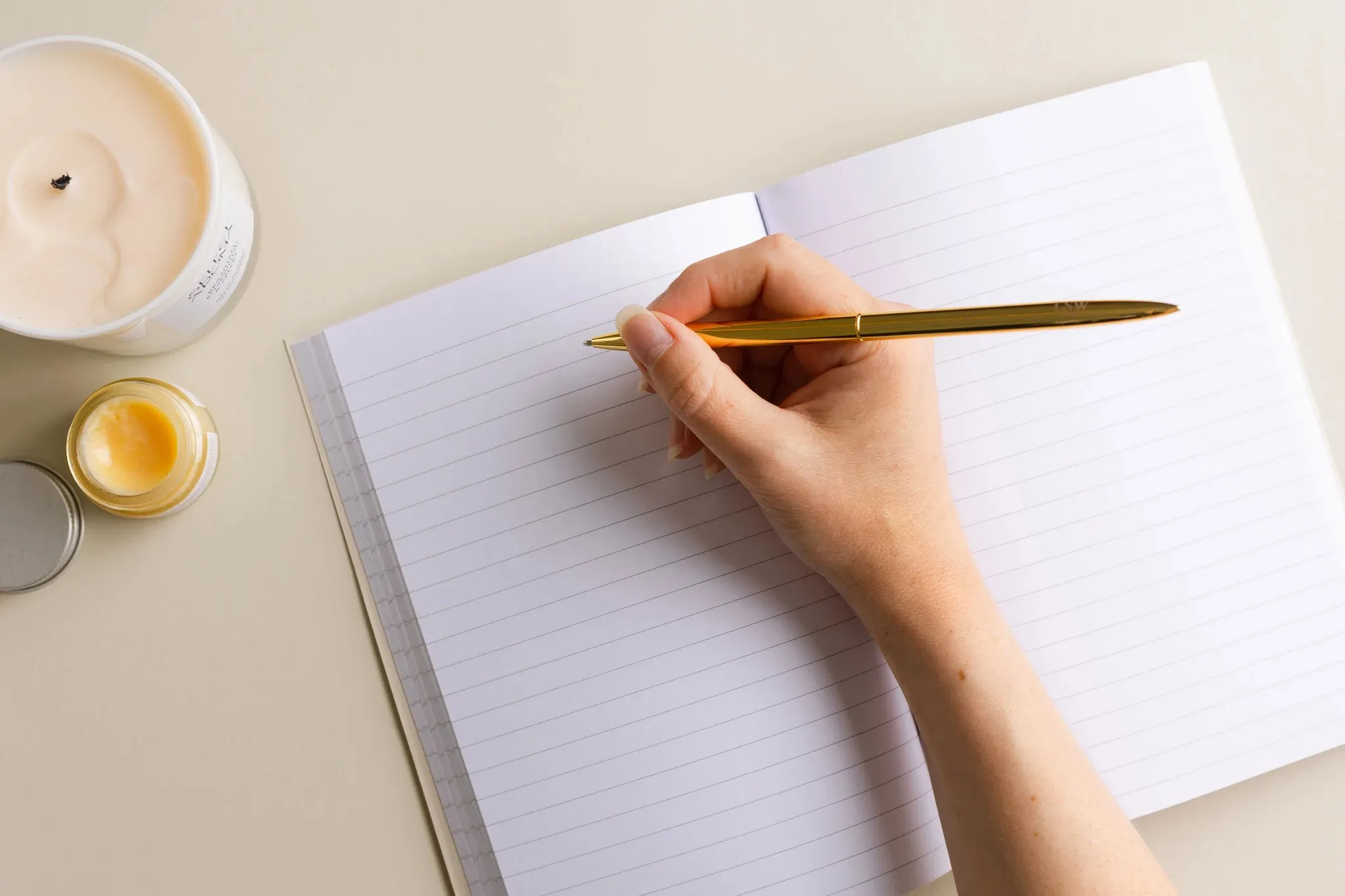 A5 Lined Notebook Stone