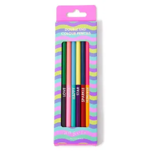 Accessorize London Girl's Multi Double Ended Colour Pencils Set Of 6