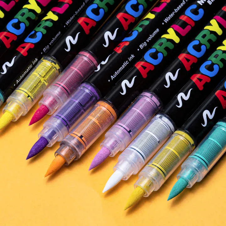 Acrylic Marker Set for Students and Kids-مجموعة أقلام تلوين أكريليك