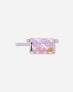 Double Pencil Case Lilac Cat Print