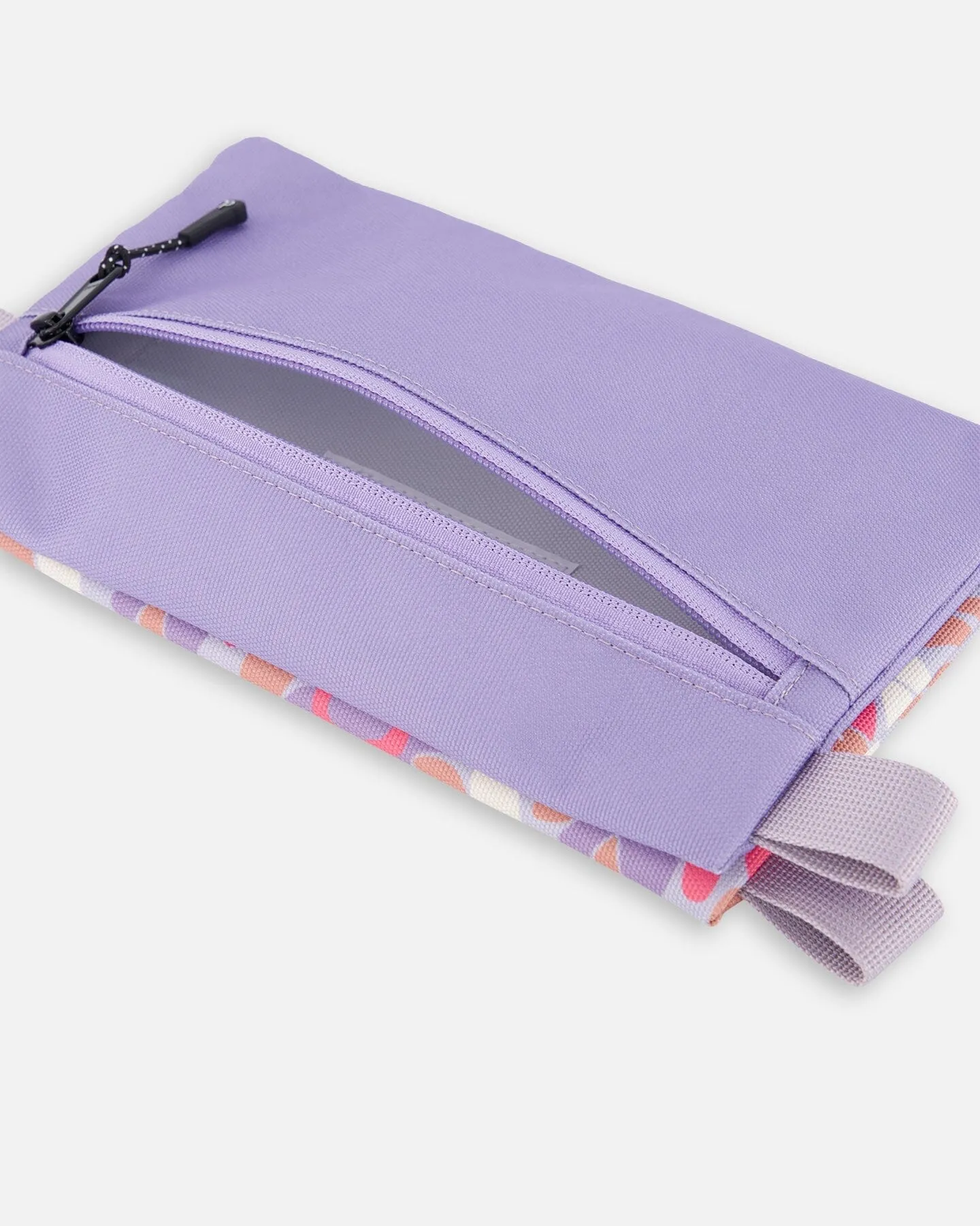 Double Pencil Case Lilac Cat Print