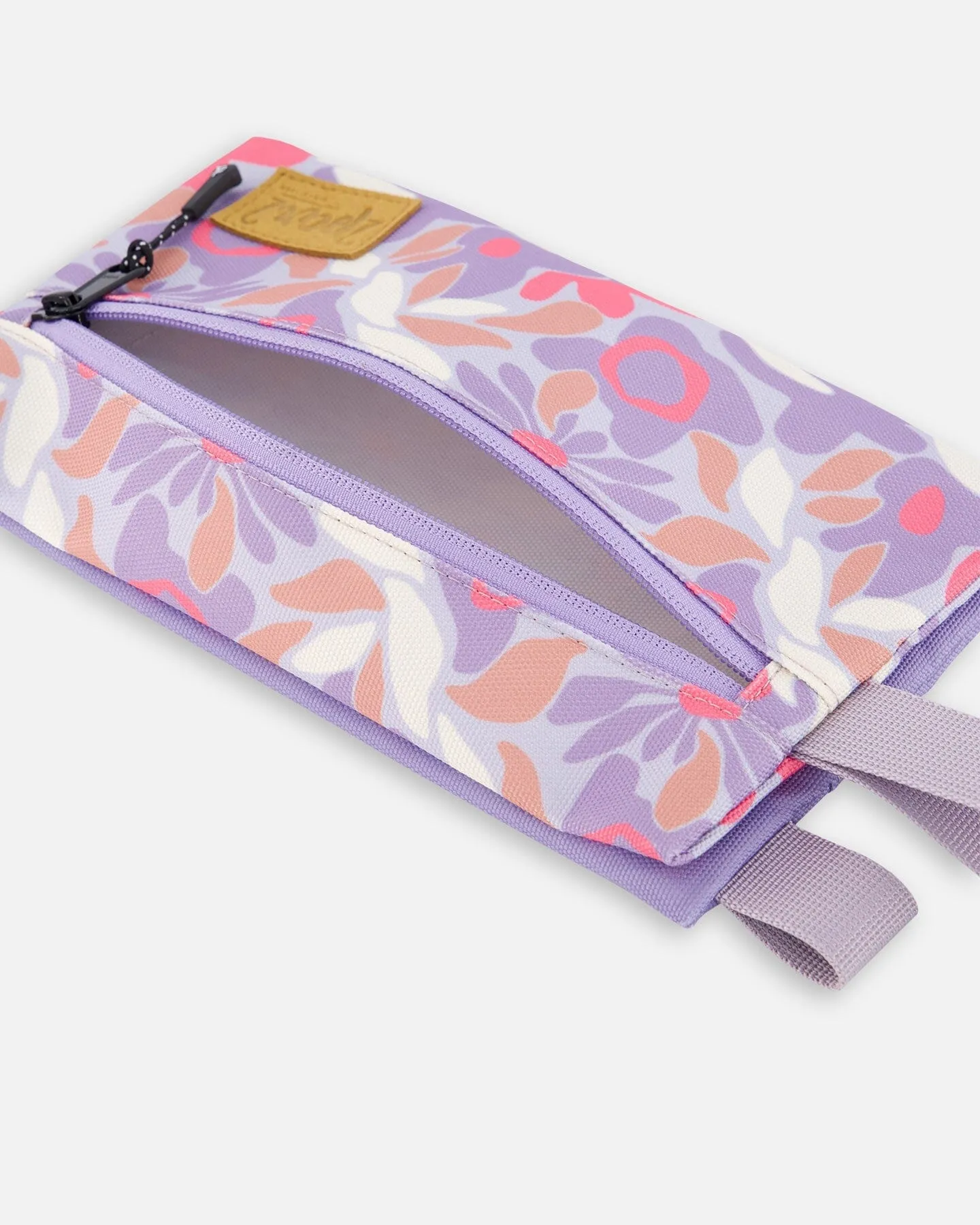 Double Pencil Case Lilac Cat Print