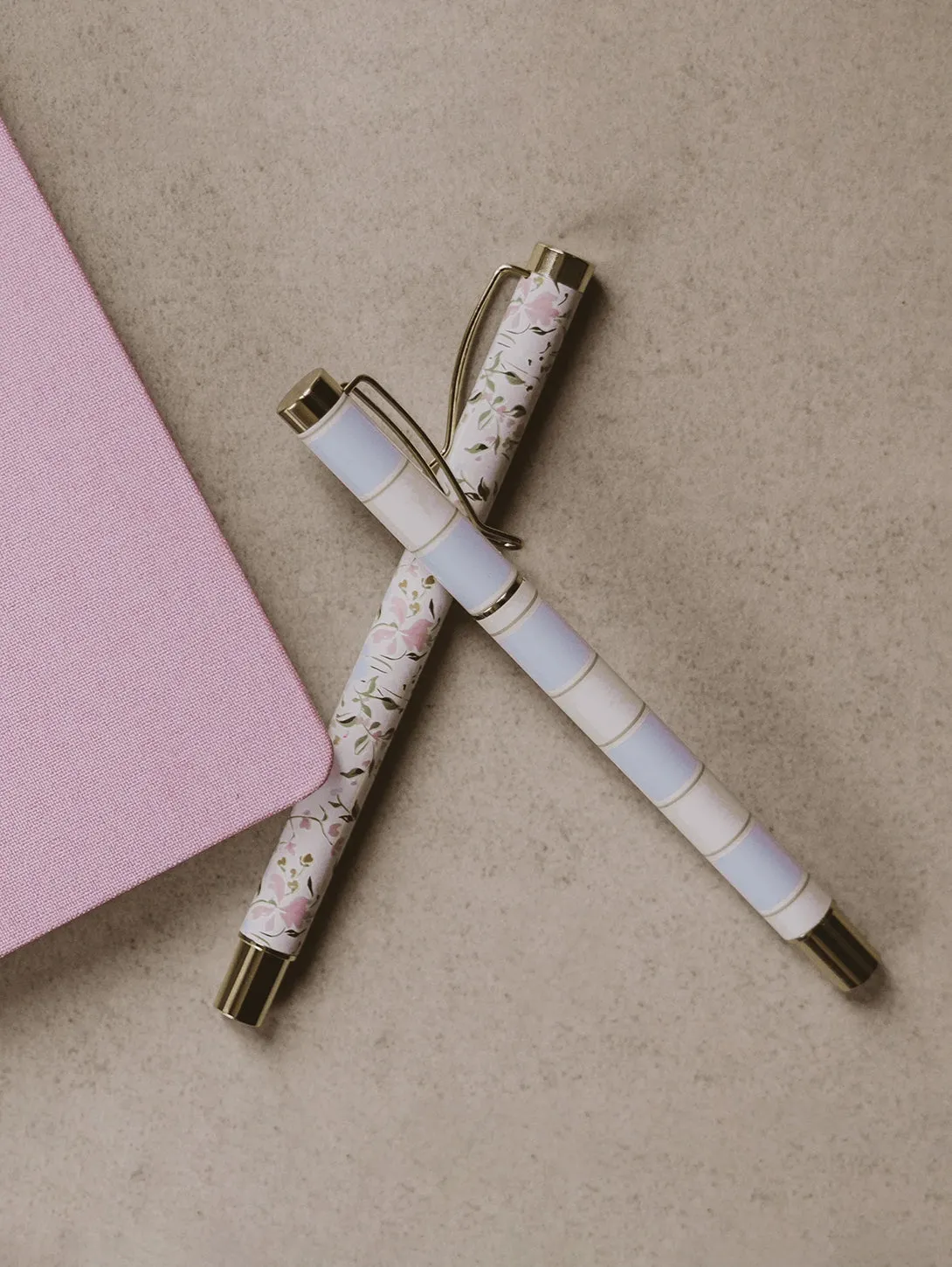 Floral Metal Pen Set