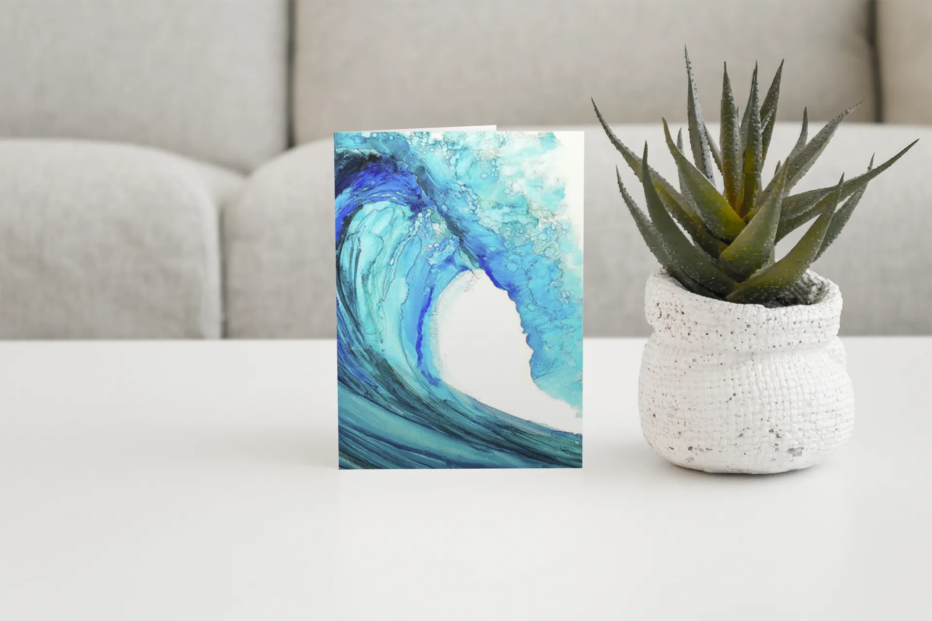 Greeting cards-Blue Wave