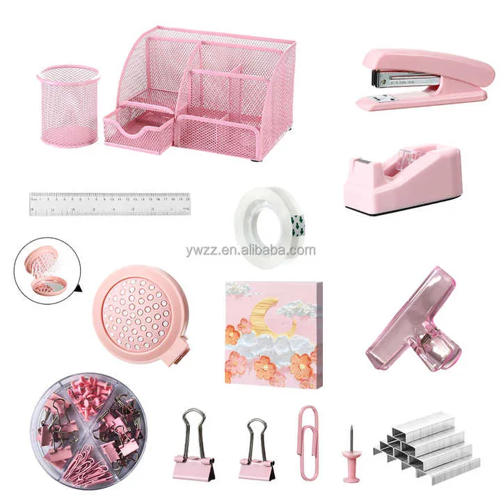 Metal Desk Stationery Accessory Set-مجموعة ملحقات مكتبية