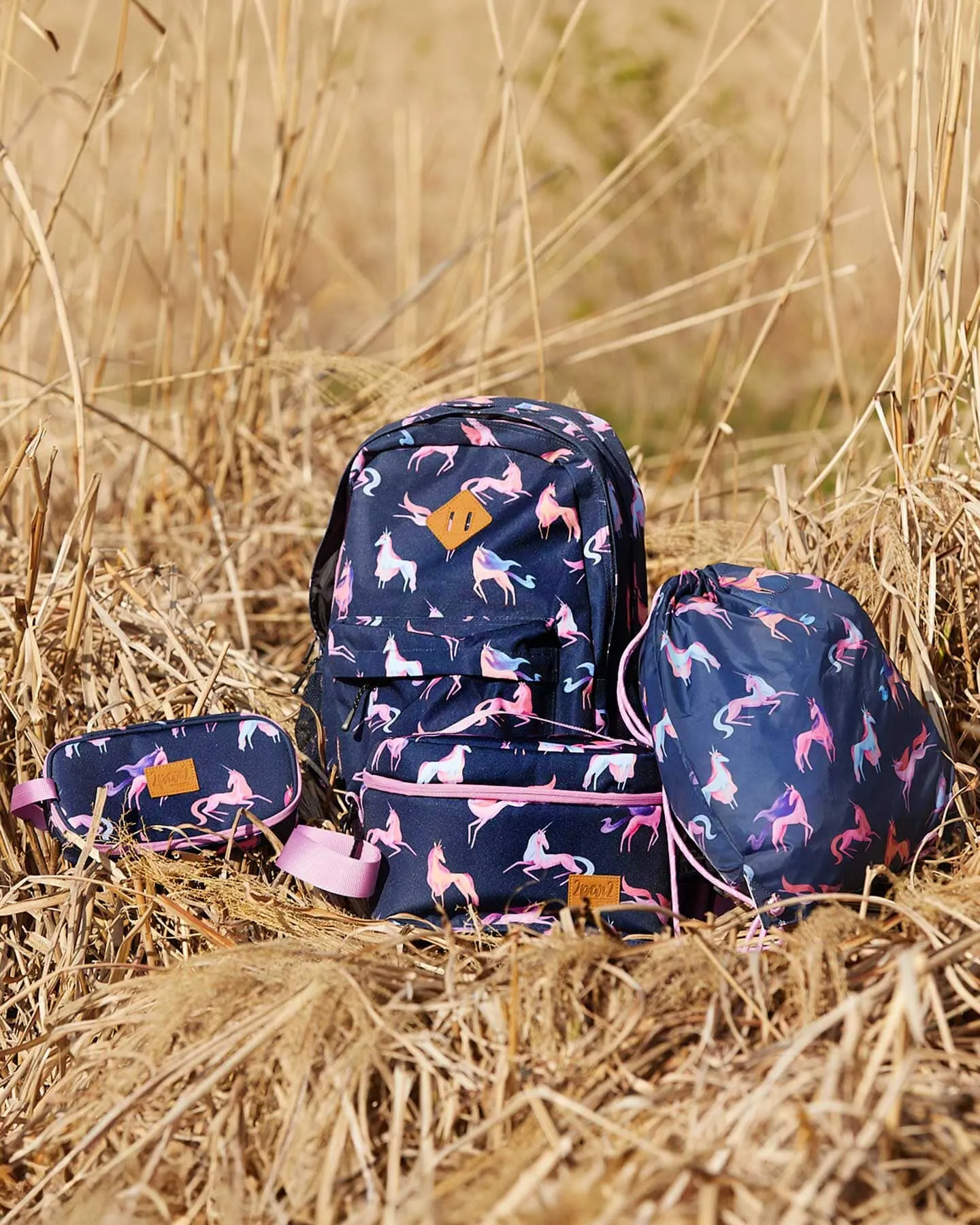 Pencil Case Navy Printed Unicorn