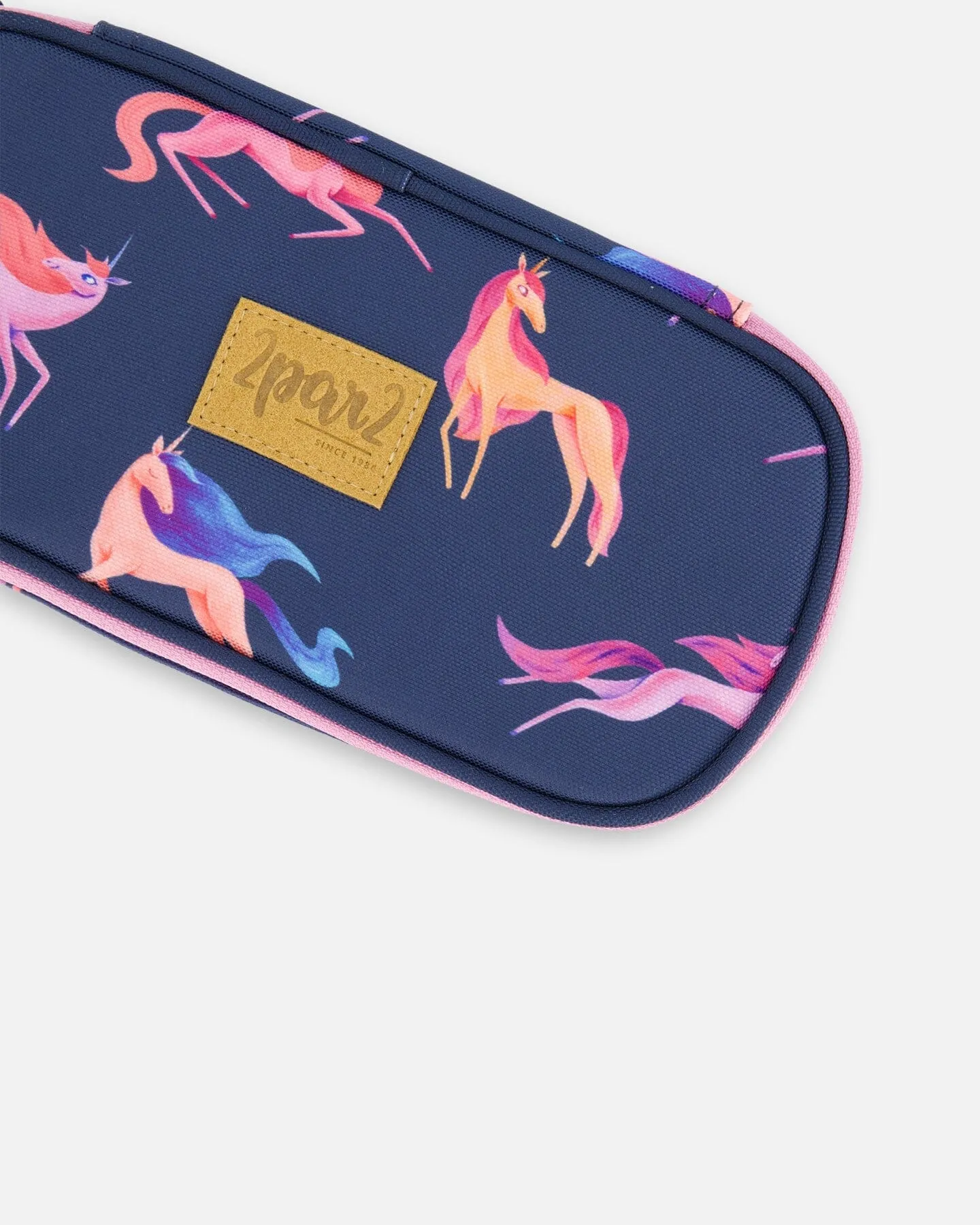 Pencil Case Navy Printed Unicorn