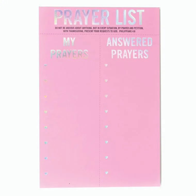 prayer list notepad