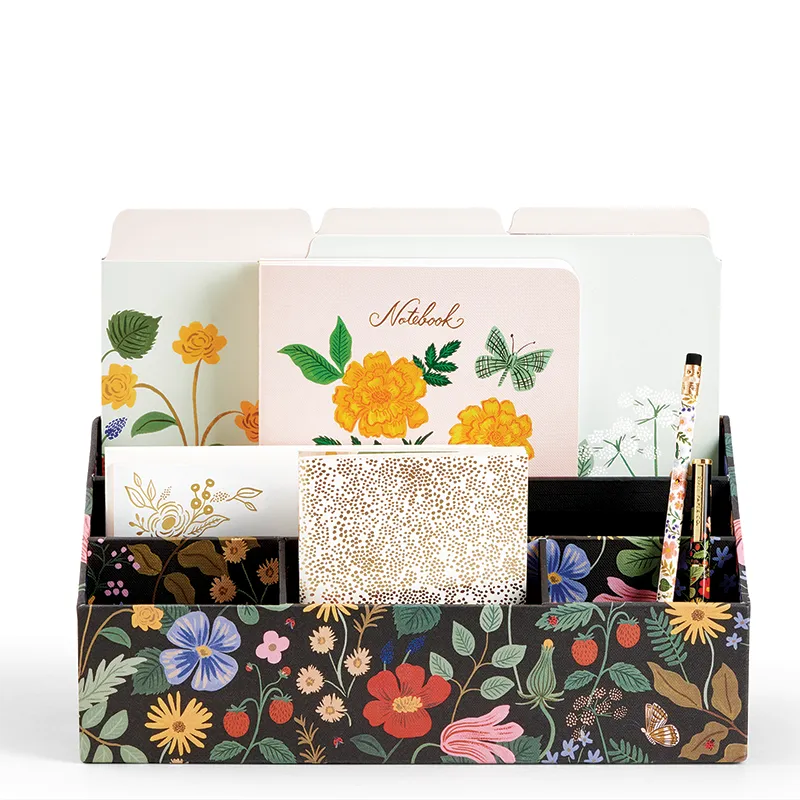 RIFLE PAPER CO | Strawberry Fields Desk Organizer
