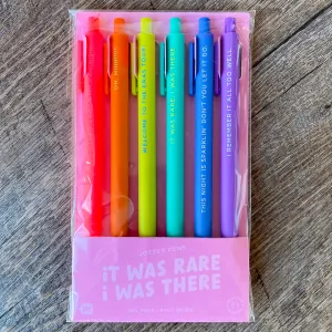 Swiftie Jotter Pens It Was Rare I Was There Set of 6