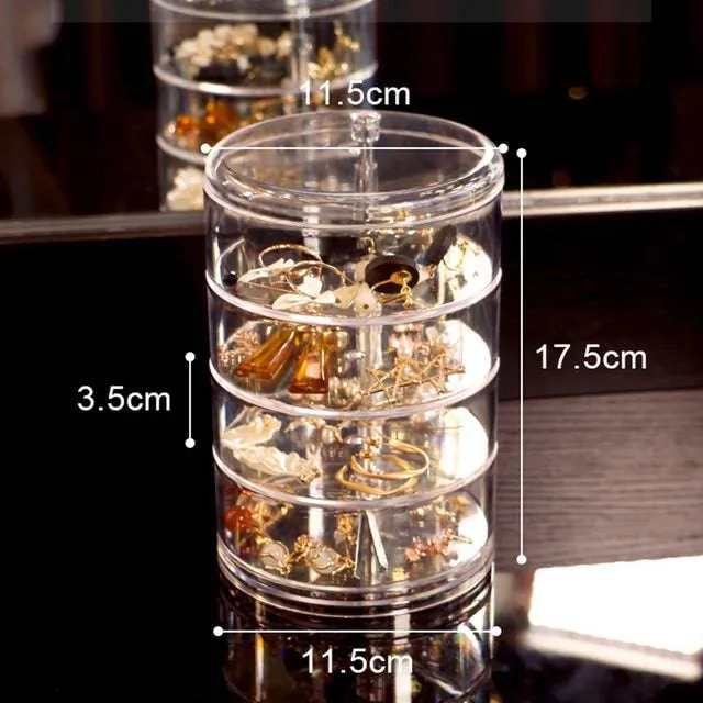 Tiers Rotatable Round Jewelry Organizer