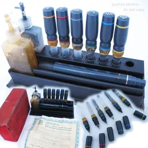 Vintage KOH-I-NOOR KOHINOOR RAPIDOGRAPH Engineering Drafting Drawing Lettering PENS PEN