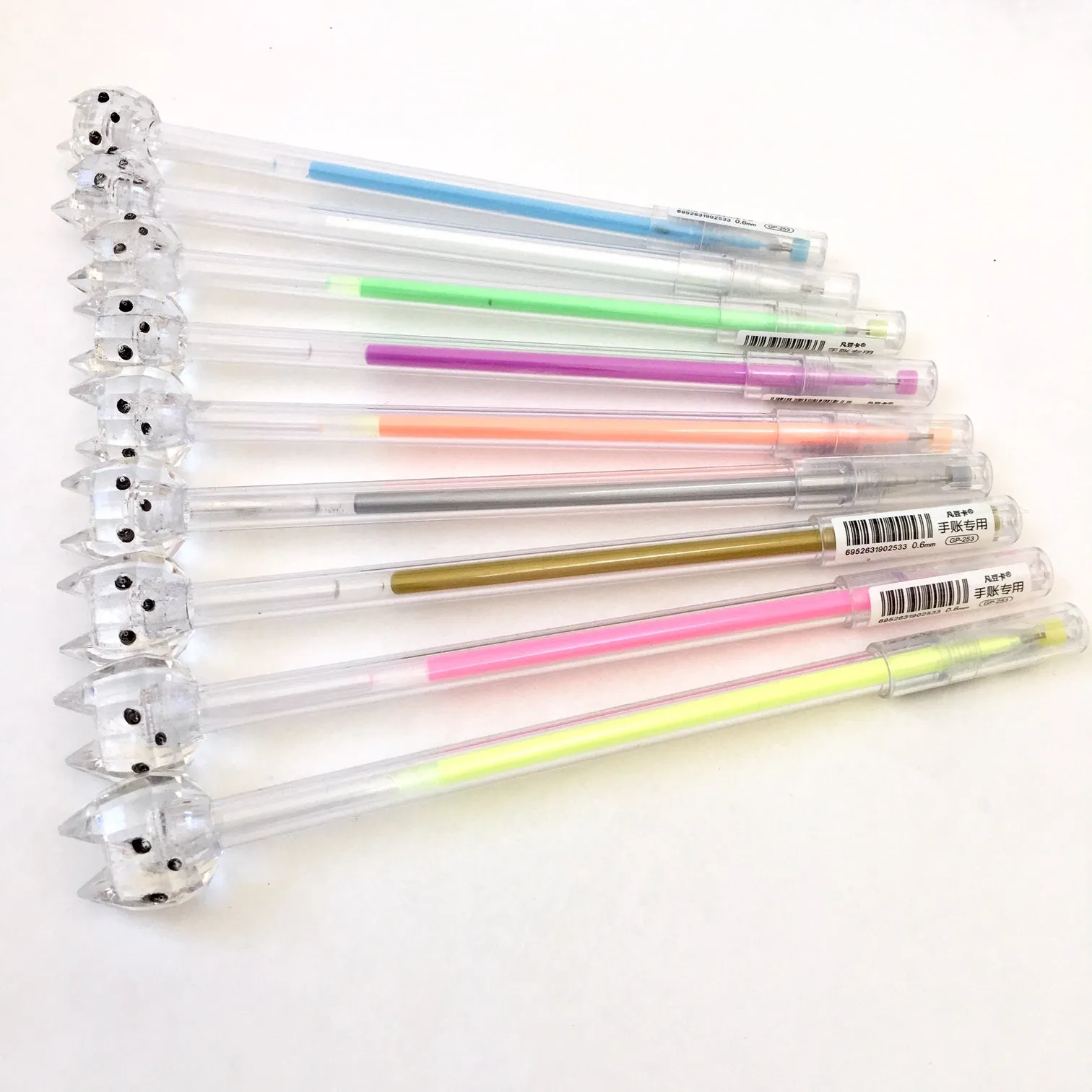 X 22292 RAINBOW DIAMOND CAT GEL PEN-DISCONTINUED