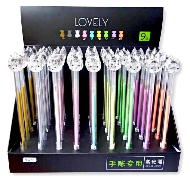 X 22292 RAINBOW DIAMOND CAT GEL PEN-DISCONTINUED