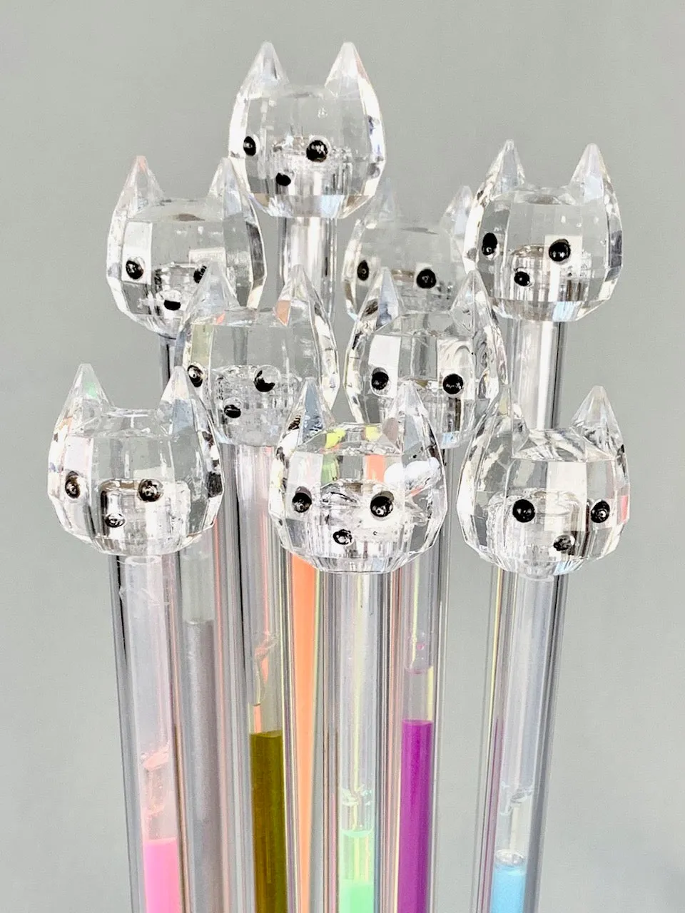 X 22292 RAINBOW DIAMOND CAT GEL PEN-DISCONTINUED